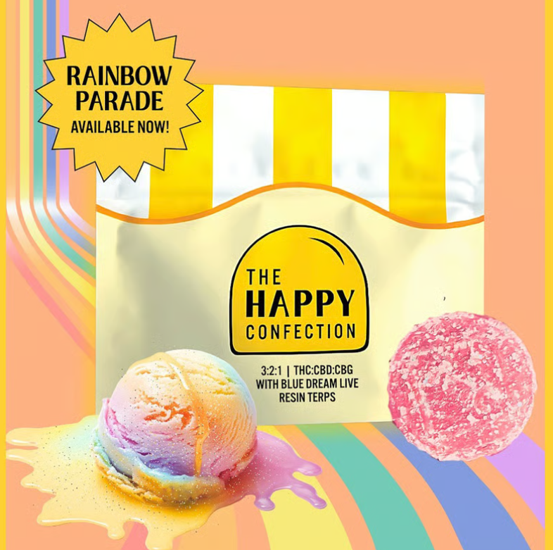 Photograph of product: The Happy Confection Medium Dose Infused Gems - 20 Pack Rainbow Parade TH-oui|CBD|CBG - 00173