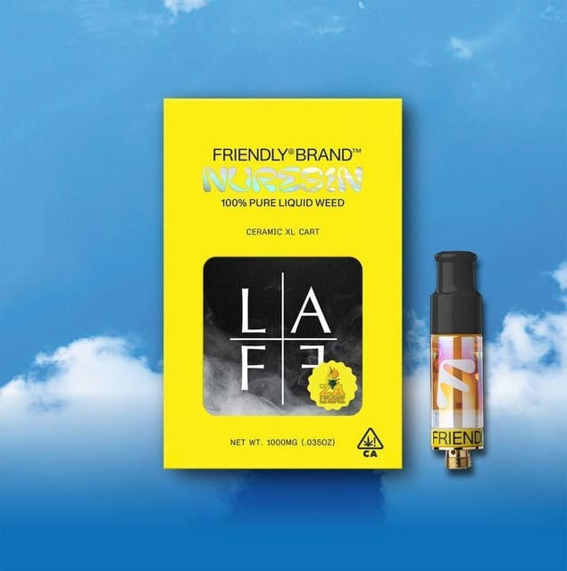 Photograph of product: Orange Drip (H) - L.A.F.F - Nucleus Cured Resin 1g Cart - Orange Drip (H)