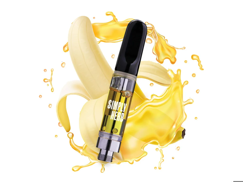 Photograph of product: Simply Herb Banana Rainbow (H) Distillate Cartridge 1g