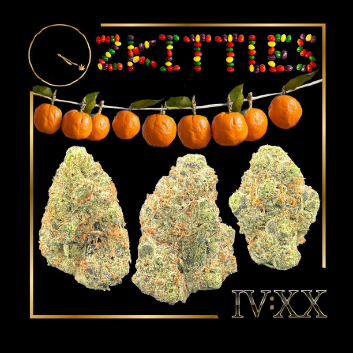Photograph of product: Mandarin Zkittles Flower | 3.5g - Four20