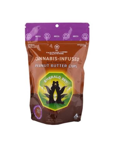 Photograph of product: Emerald Sky Milk Chocolate Peanut Butter Cups (I) 100MG