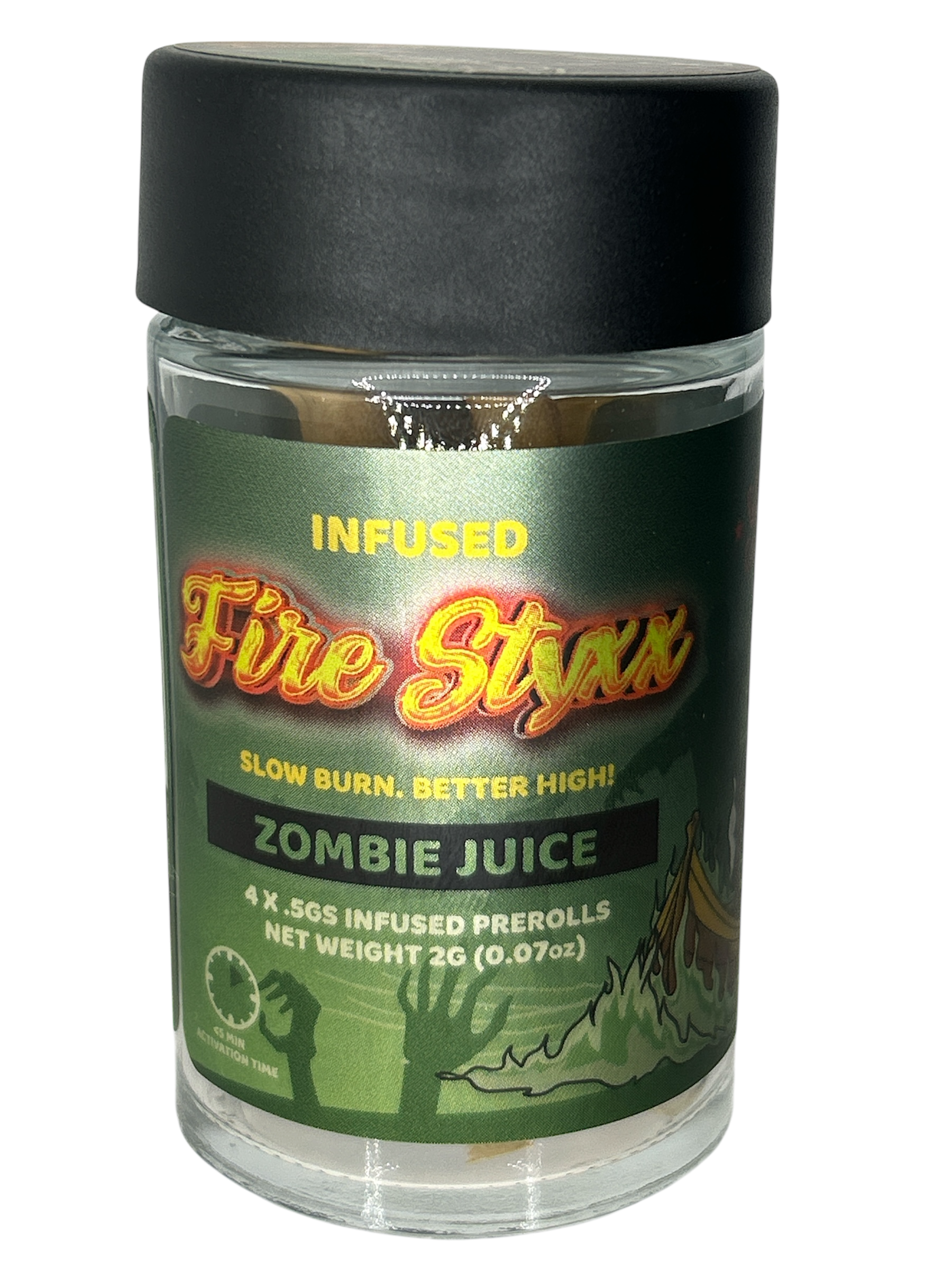 Photograph of Product: Zombie Juice | 0.5g Fire Styxx 4 Pk