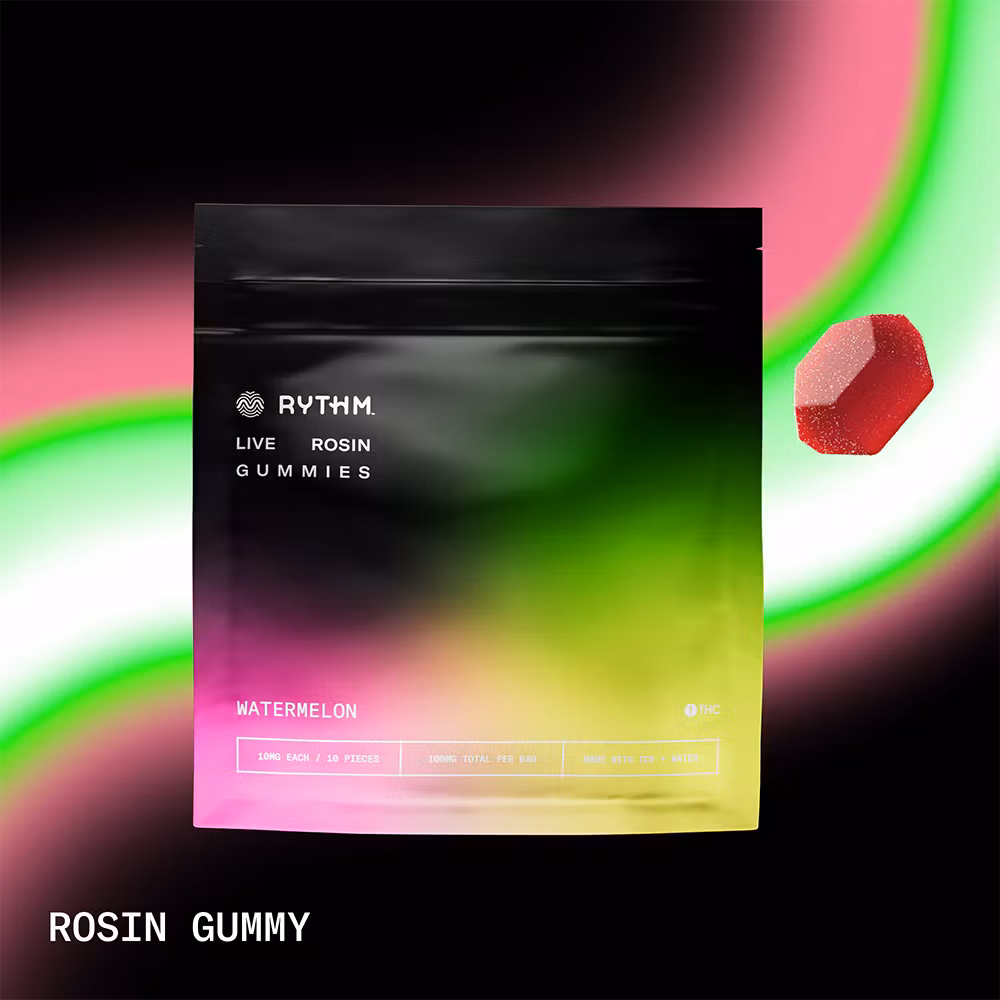Photograph of product: Rythm - Solventless Gummies - Watermelon (H) 100mg