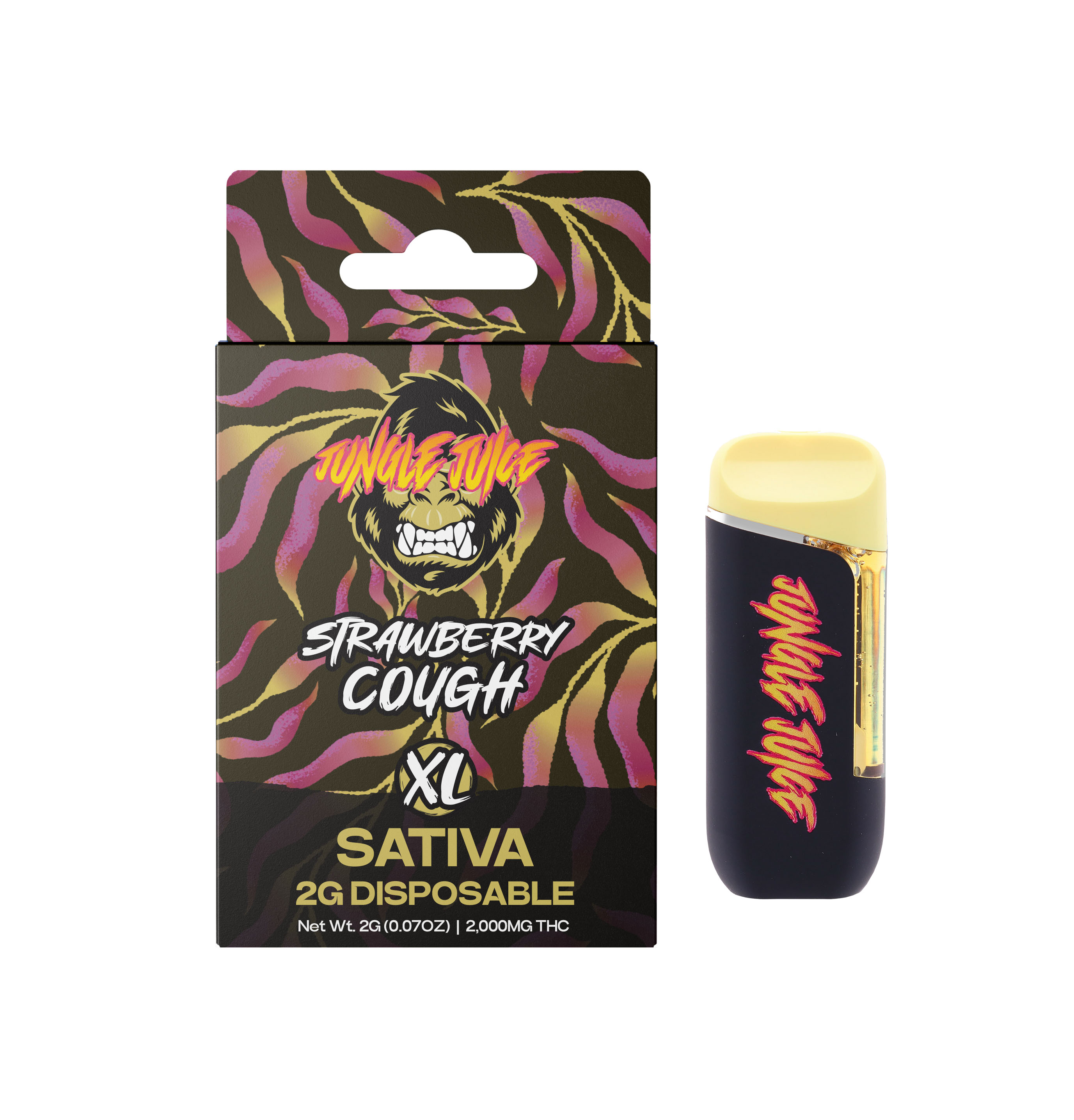Photograph of product: Jungle Juice - Strawberry Cough Disposable 2g
