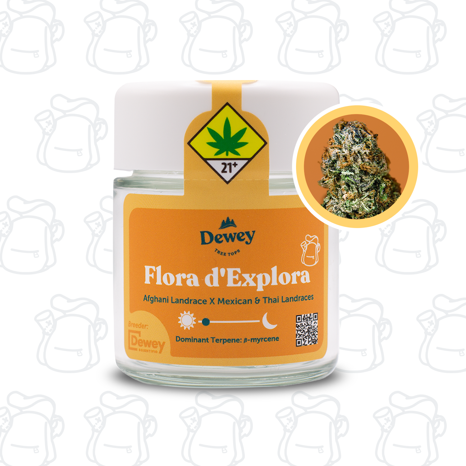 Photograph of product: Dewey Flora d'Explora Flower Oui'd Hybrid - 3.5g