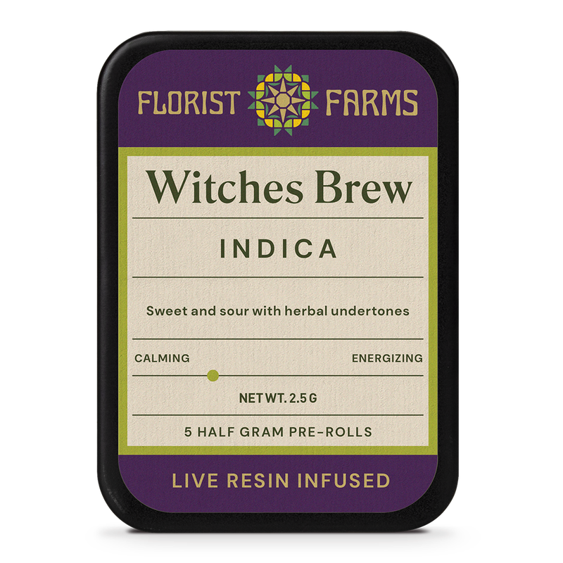 Photograph of product: Florist Farms | Witches Brew | Live Resin Infused | 5 Pack