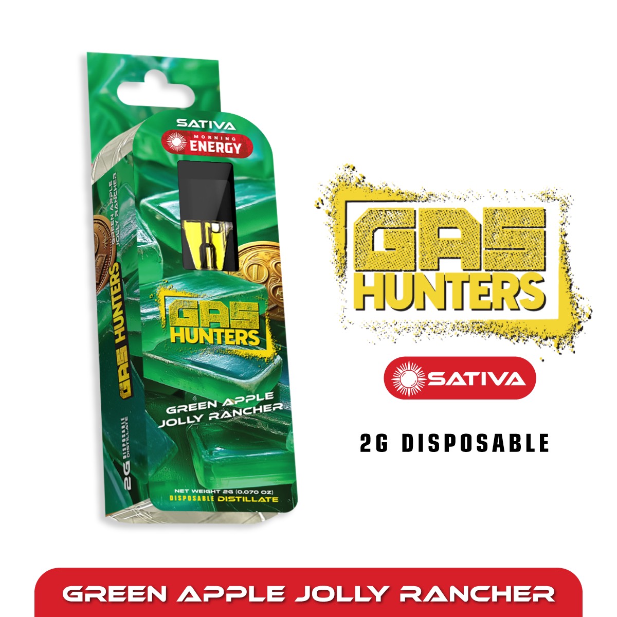 Photograph of product: Green Apple Jolly Rancher Disposable