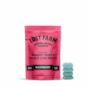 Photograph of product: Lost Farm - Raspberry Live Resin Gummies