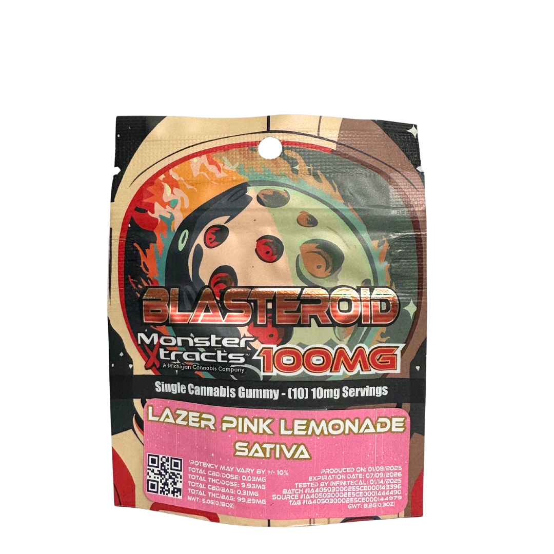 Photograph of product: Blasteroid | Lazer Pink Lemonade | Single 100mg