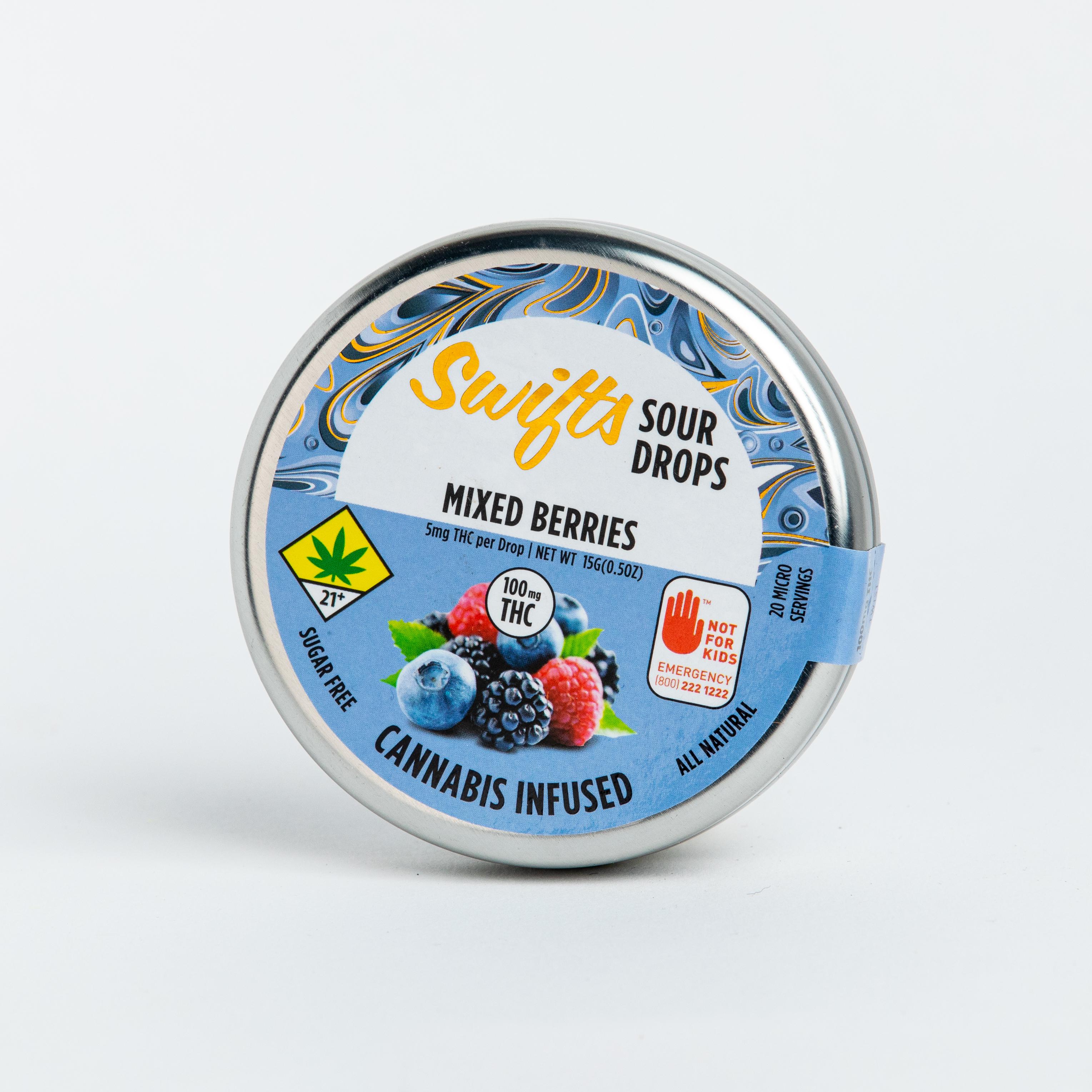 Photograph of product: Swifts | Mixed Berries Sours | Hard Candy | 20pk | 100mg TH-oui