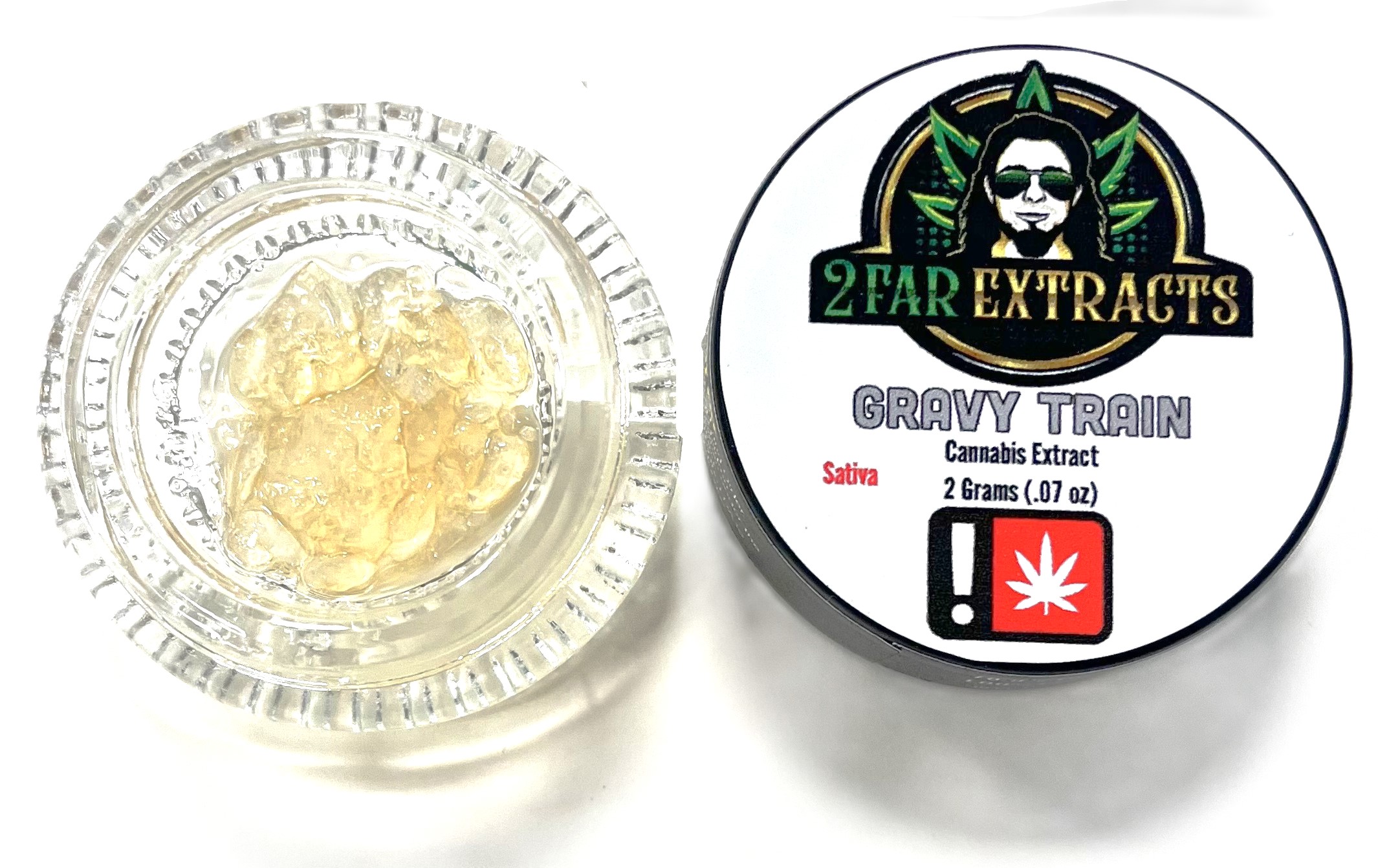 Photograph of product: 2 Far Extracts | Gravy Train 2g Rocks & Sauce