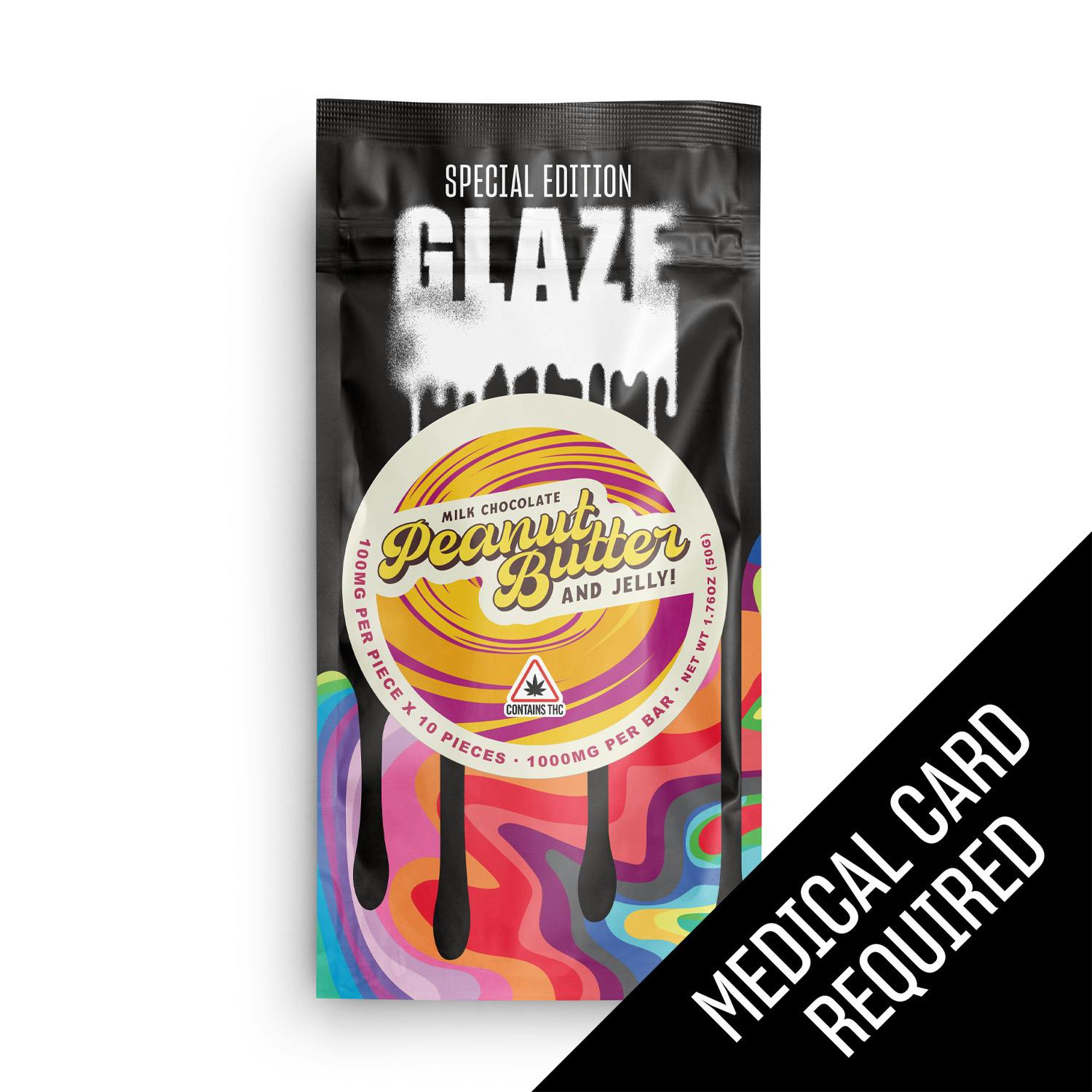 Photograph of product: Glaze: Peanut Butter and Jelly Chocolate Bar