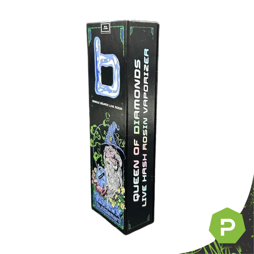 Photograph of product: Bubbleman Live Rosin Disposable | Queen Of Diamonds 90U