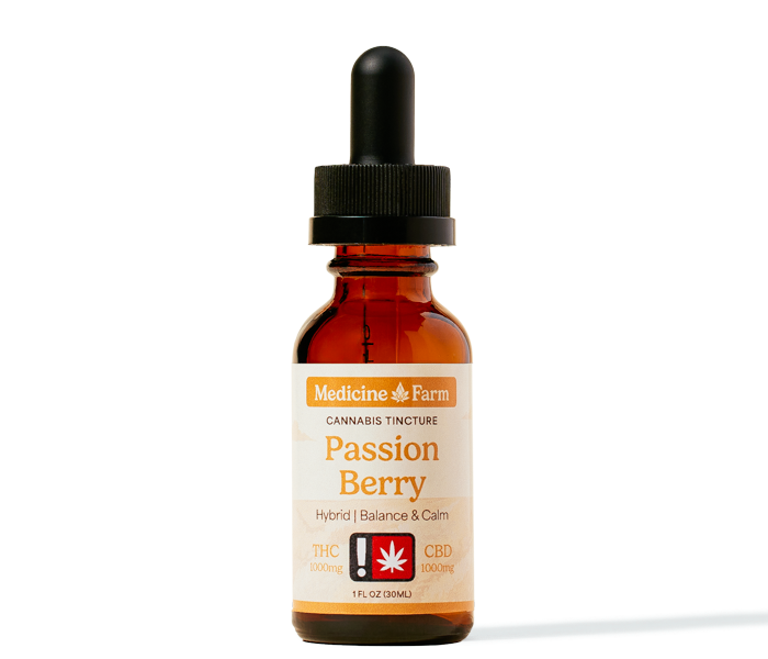 Photograph of product: Medicine Farm Tincture | 1:1 Passionberry Balancing Hybrid