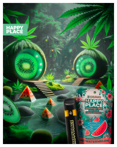 Photograph of Product: Kiwi Watermelon Full Spectrum Disposable 2g