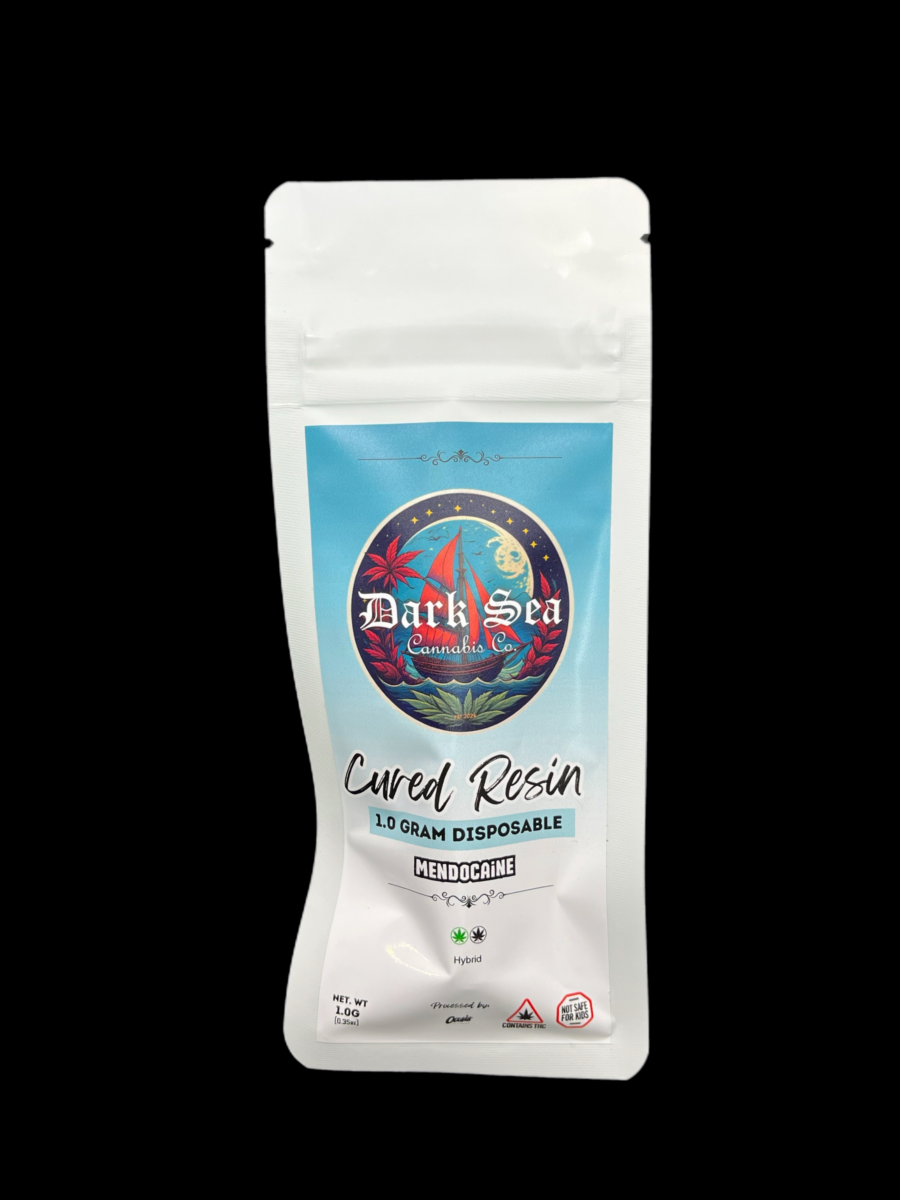 Photograph of product: Dark Sea: Mendocaine Live Resin Disposable Vape