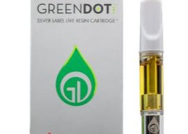 Photograph of product: Green Dot | 1g Silver Label LR Cart | Apple Mintz (H)