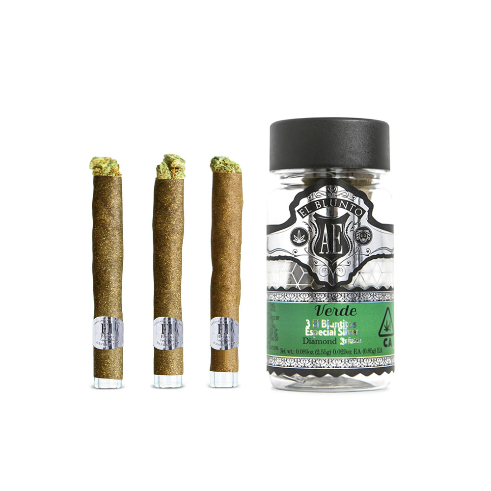 Photograph of product: VERDE DIAMOND INFUSED BLUNTITO 3-PACK [2.55 G]