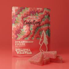 Photograph of product: True North - Strawberry Fields - Vegan TH-oui Gummies - 200mg - Commissary Program
