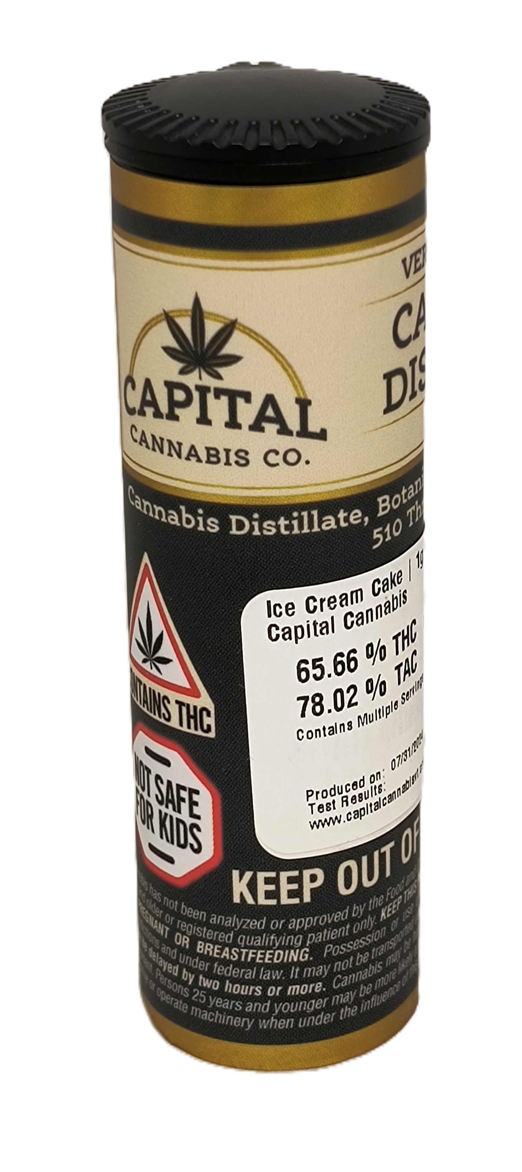 Photograph of product: Ice Cream Cake Distillate Vape Cart | Capital Oui'd