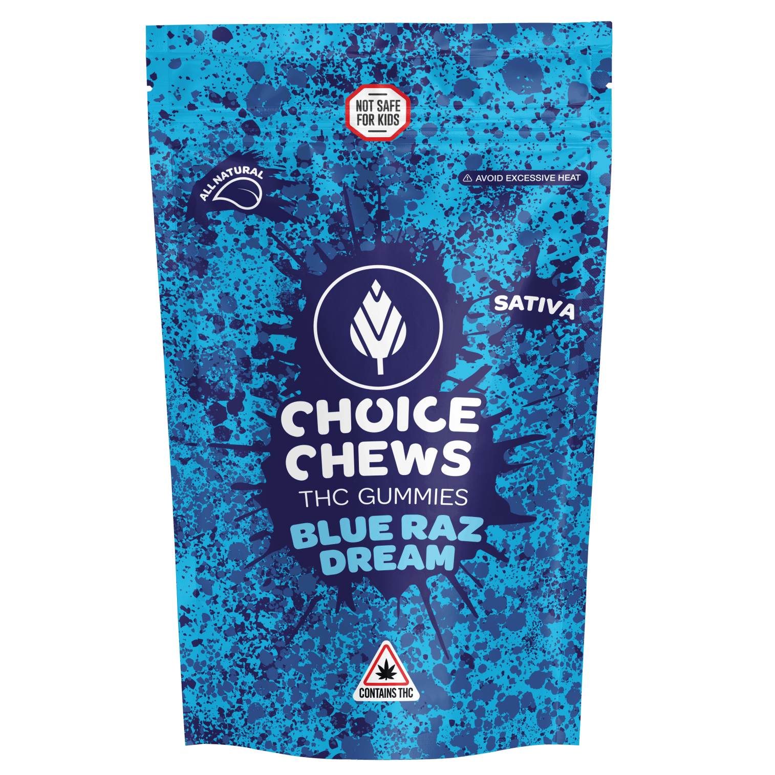 Photograph of product: Choice Blue Raz Dream Oui'd Soft Chews 200mg Rec