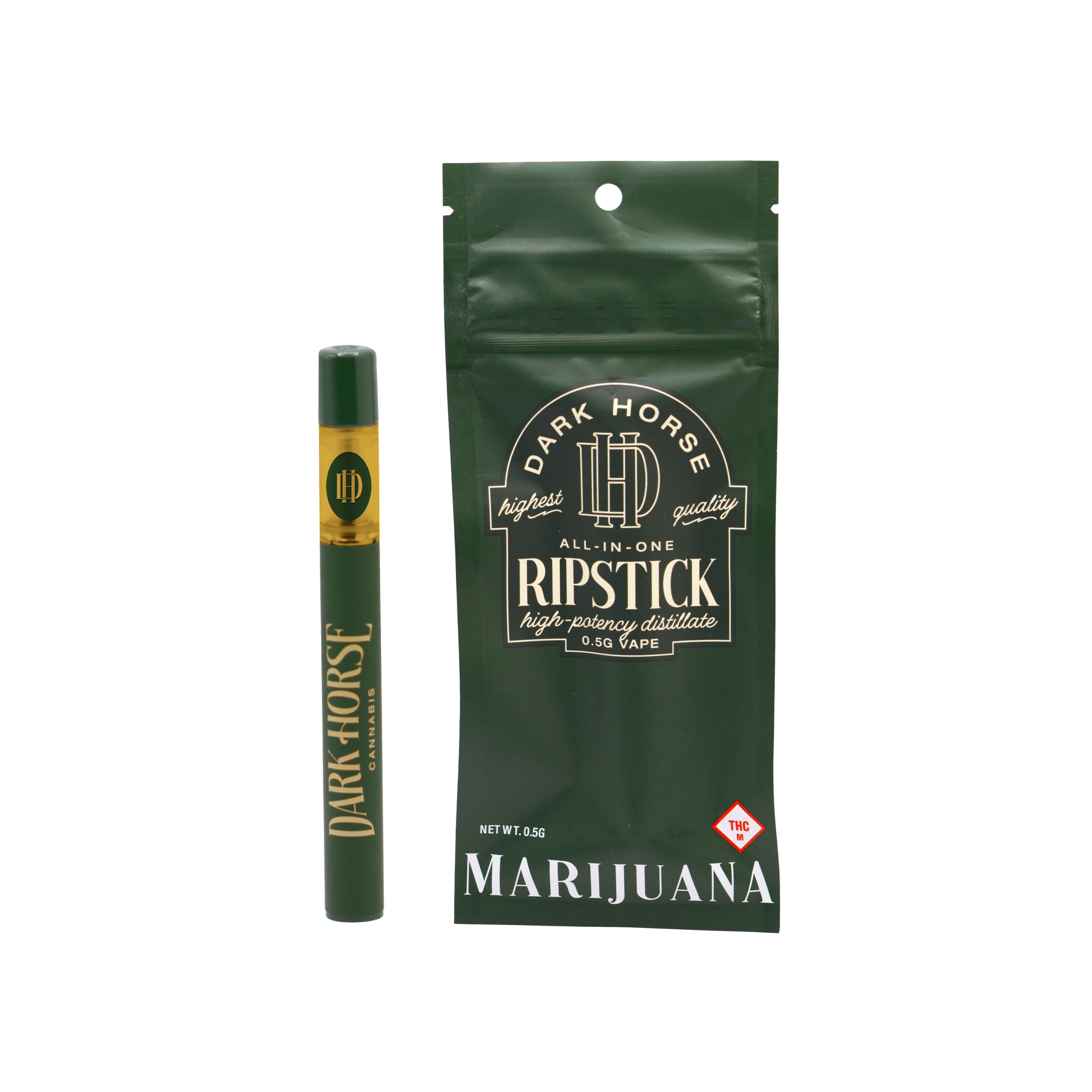 Photograph of product: Dark Horse Ripstick Sour Mango Disposable Vape | 0.5g
