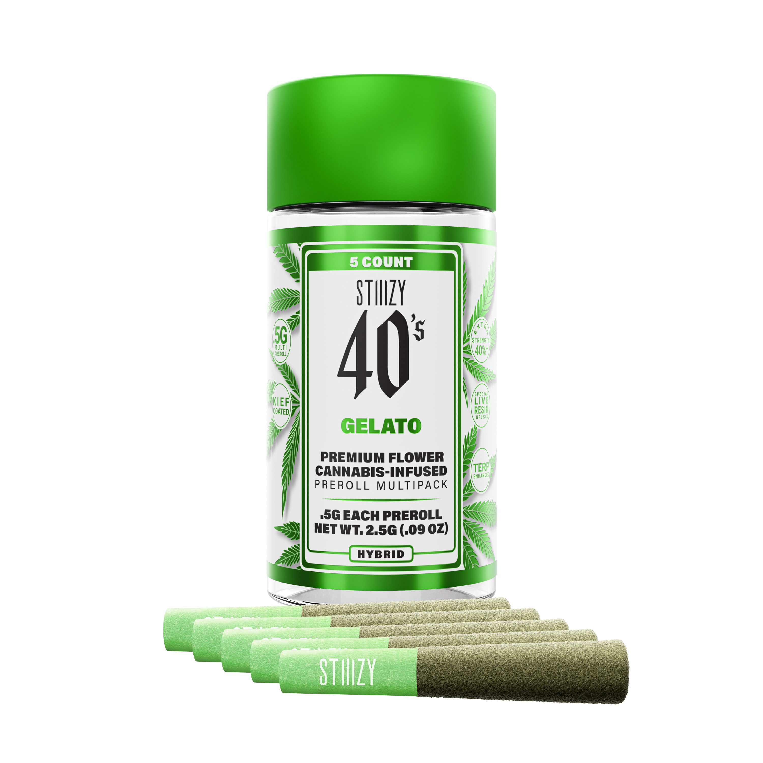 Photograph of product: Stiiizy | 40's Infused Pre-Rolls | Multi Pack | Gelato