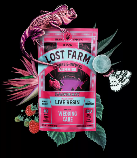 Photograph of product: Lost Farms | 10mg 10pk Gummies | Raspberry
