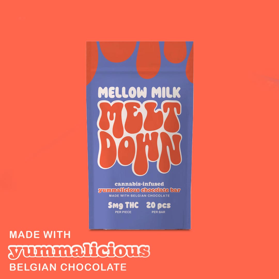 Photograph of Product: Meltdown Milk Chocolate Bar 100mg (REC)