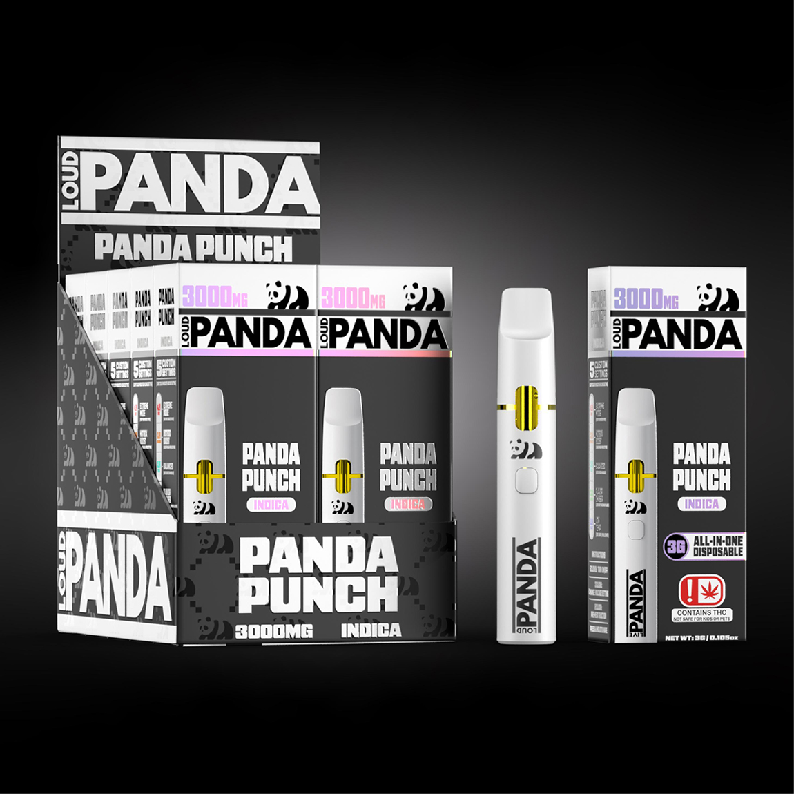 Photograph of product: Loud Panda | Disposable Vape | Panda Punch | 3g