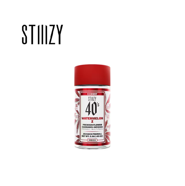 Photograph of product: WATERMELON Z 2.5G 5 PACK INFUSED PREROLL