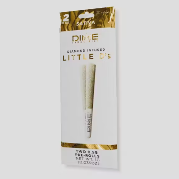 Photograph of product: Shake Shack (S) "Little D's" 2pk Diamond INFUSED PREROLLS 1g - Dime Industries