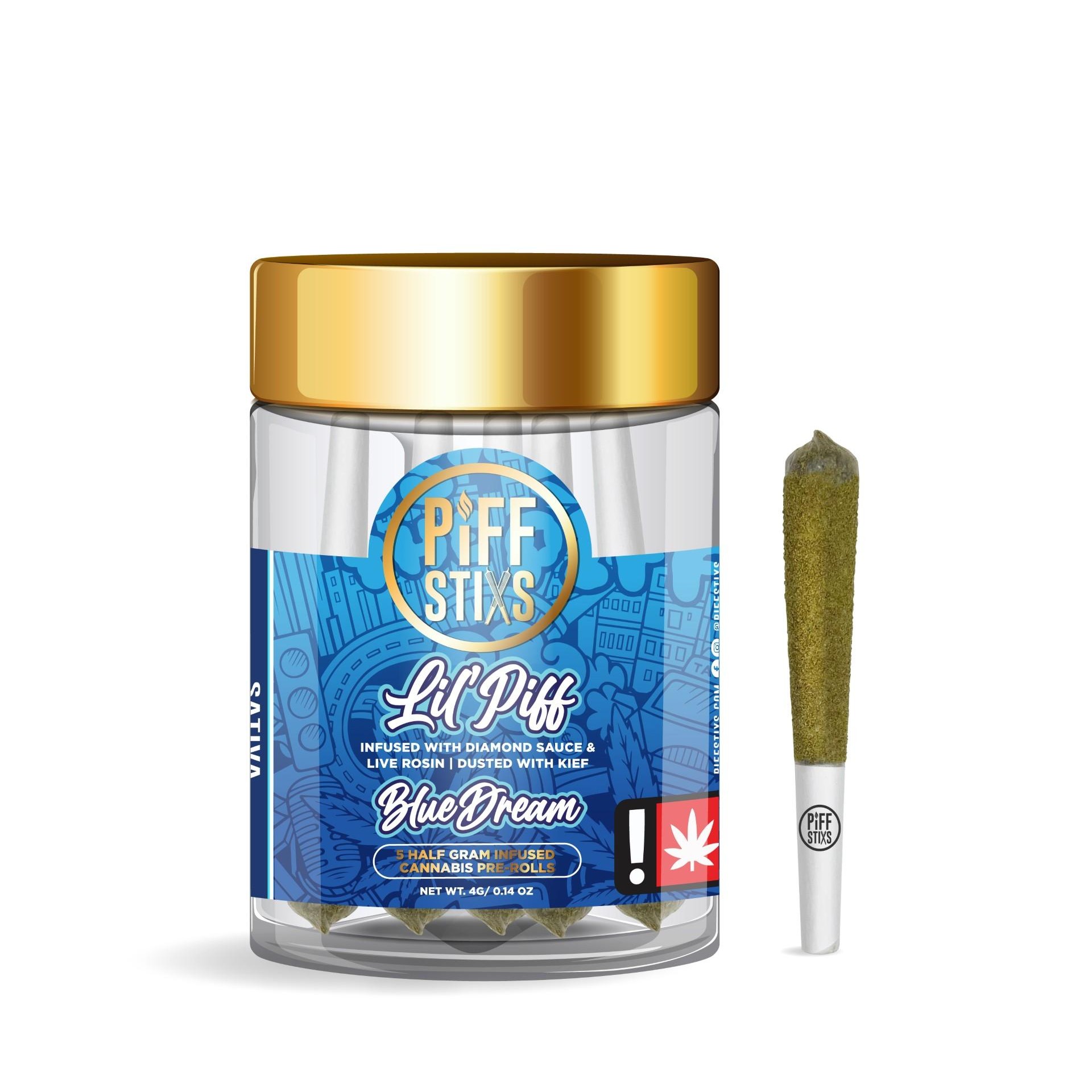 Photograph of product: Blue Dream - Lil Piff 5 PACK Joints (Piff Stixs)