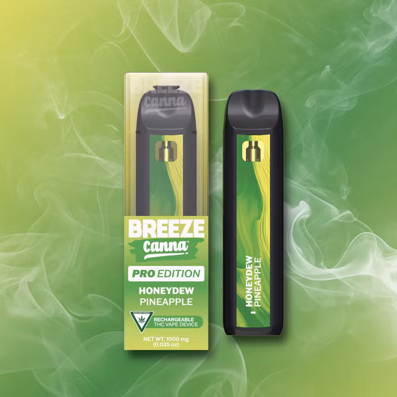 Photograph of product: BREEZE PRO | Disposable Vape | Honeydew Pineapple | 1g