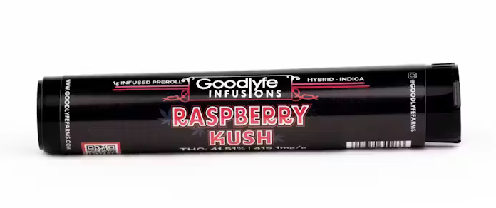 Photograph of product: Goodlyfe | 1g Infused Pre-Roll Joint | Raspberry Kush