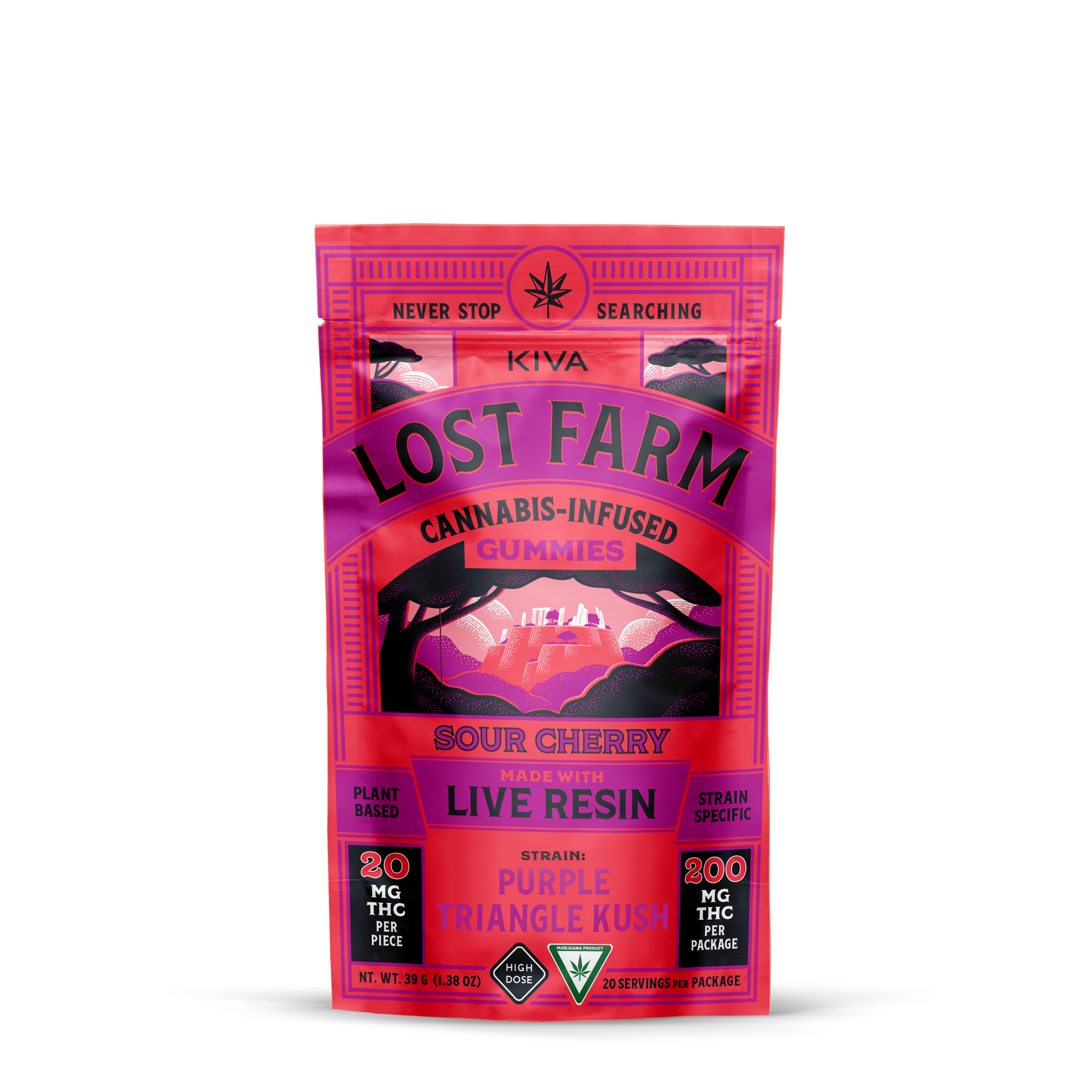 Photograph of product: Lost Farm - Gummies - 200mg Live Rosin - Golden Pineapple x Bahama Berry
