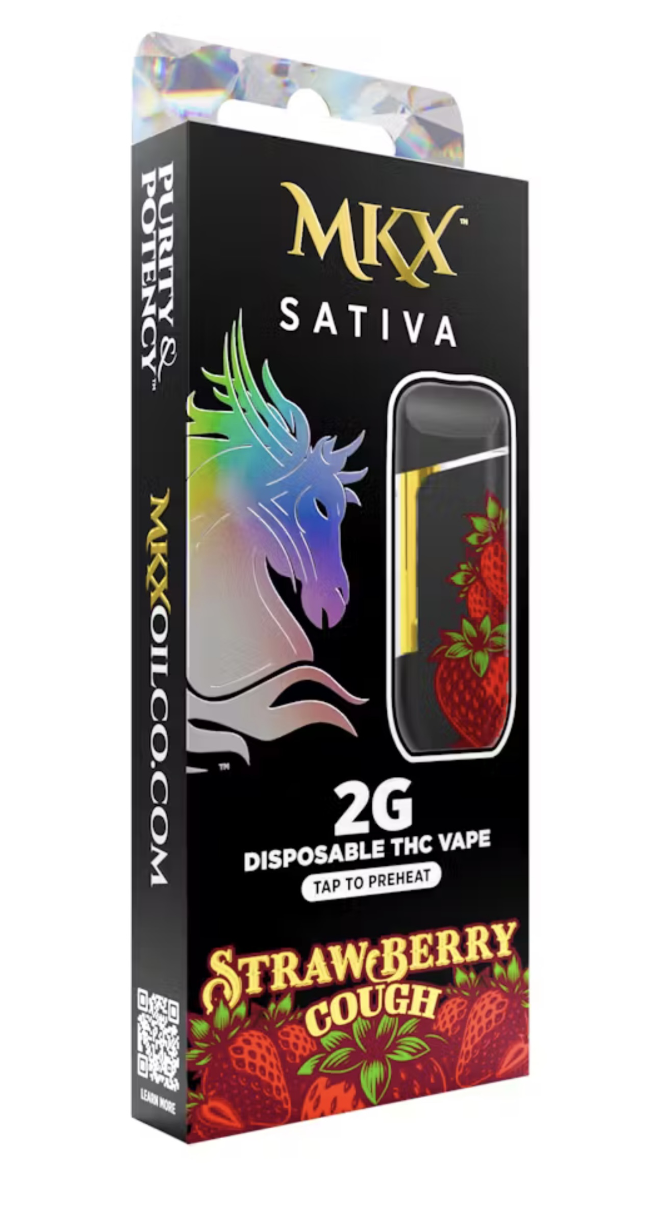 Photograph of product: MKX: Strawberry Cough 2G Vape Disposable