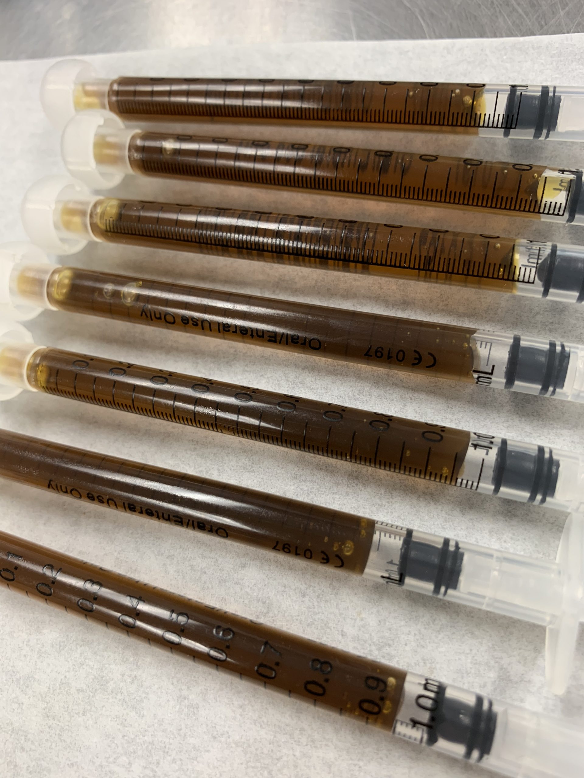 Photograph of product: West Edison RSO Syringe