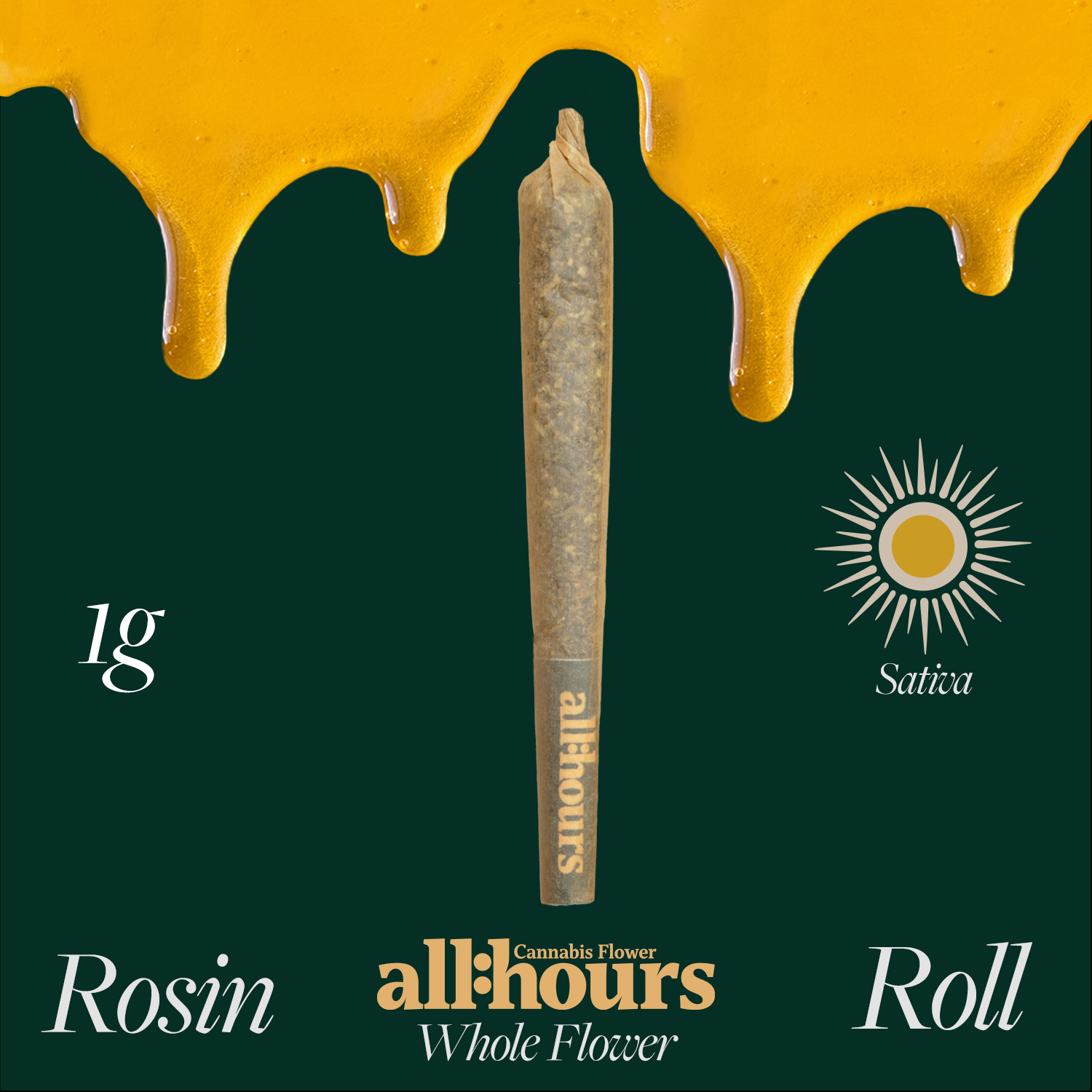 Photograph of product: Banana Acai Mints Rosin Roll Pre Roll Single T40.80 (4-04851)