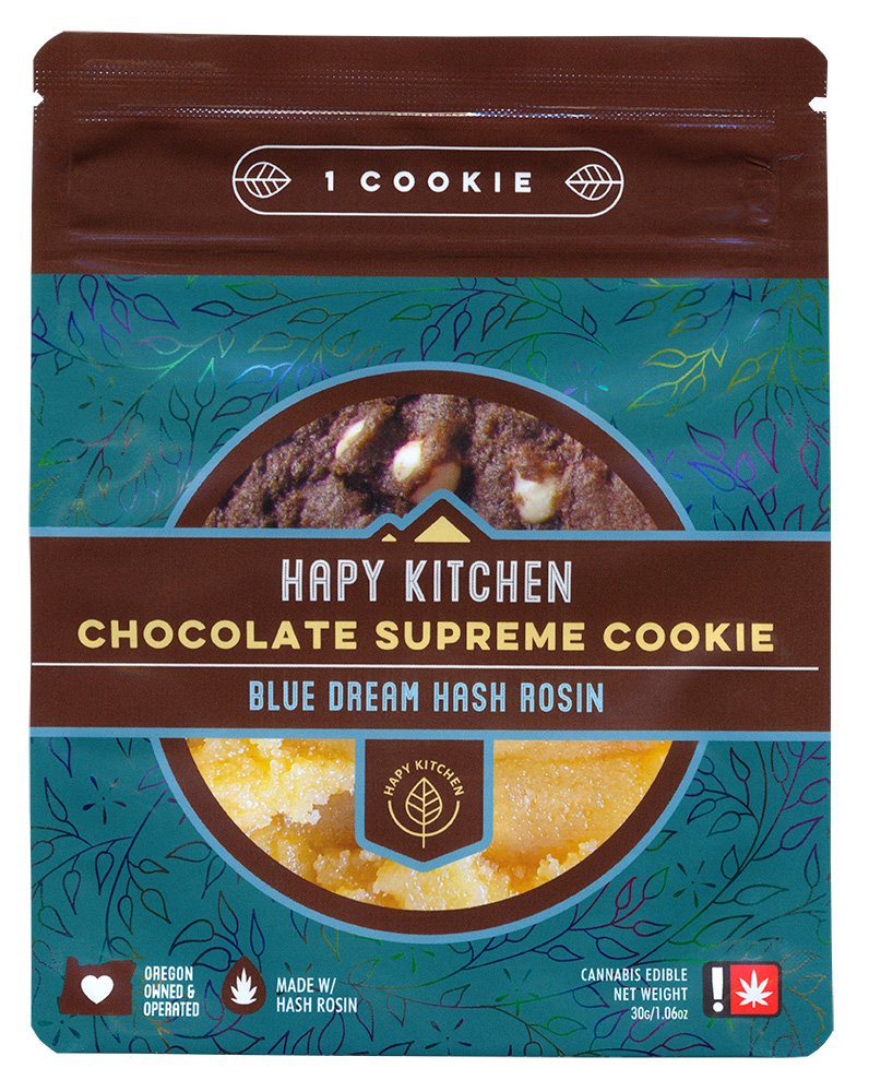 Photograph of Product: Chocolate Supreme Cookie BLUE DREAM HASH ROSIN (Happy Kitchen)