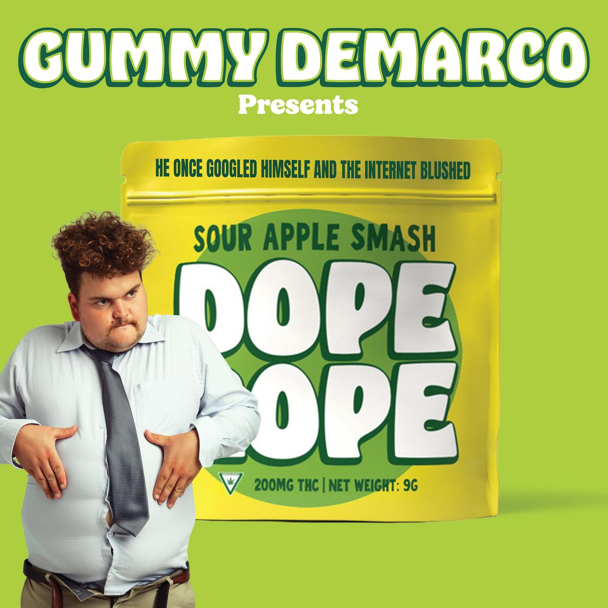Photograph of product: Dope Rope - Sour Apple Smash - 200mg Gummy