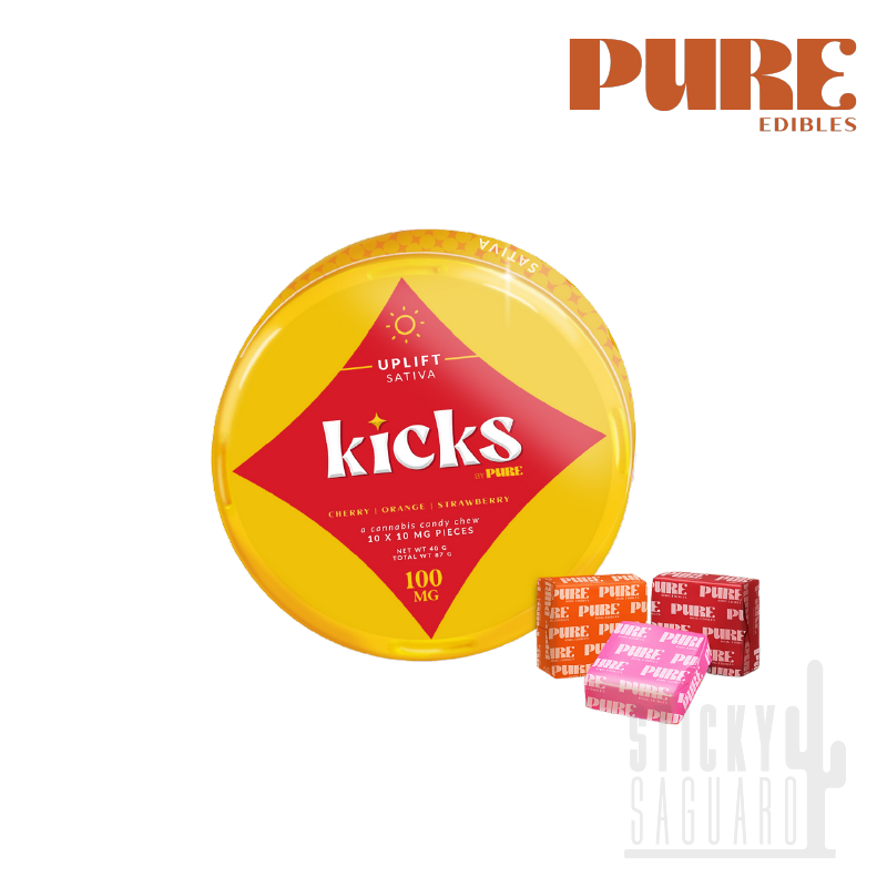 Photograph of product: Pure Fruit Chew KICKS Uplift Variety Pack (S) 100mg