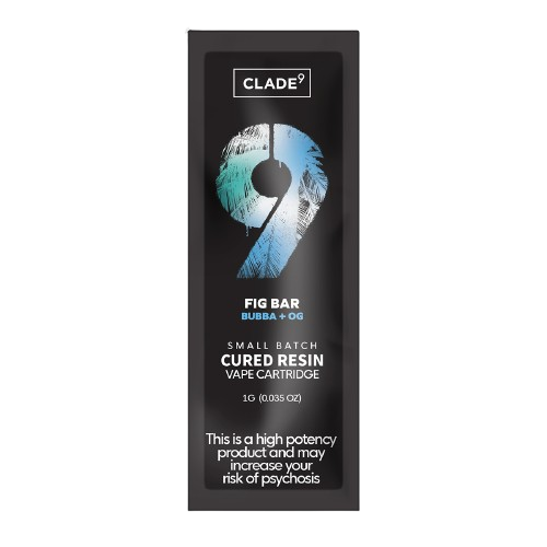 Photograph of product: Clade9 - Fig Bar Cured Resin - Cartridge - 1g
