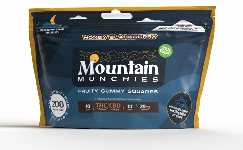 Photograph of product: 0.1g Gummies - Honey Blackberry - Mountain Munchies