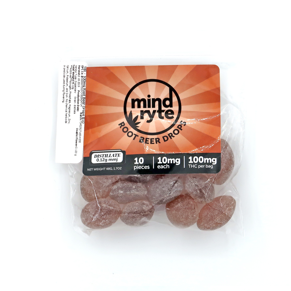 Photograph of product: 100mg <10x10mg> Drops (Root Beer)