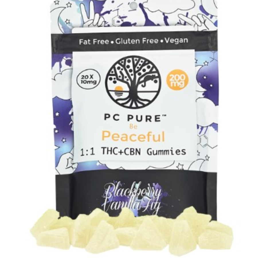 Photograph of product: Blackberry Vanilla Fig (10x20mg) 200mg TH-oui:CBN Gummies
