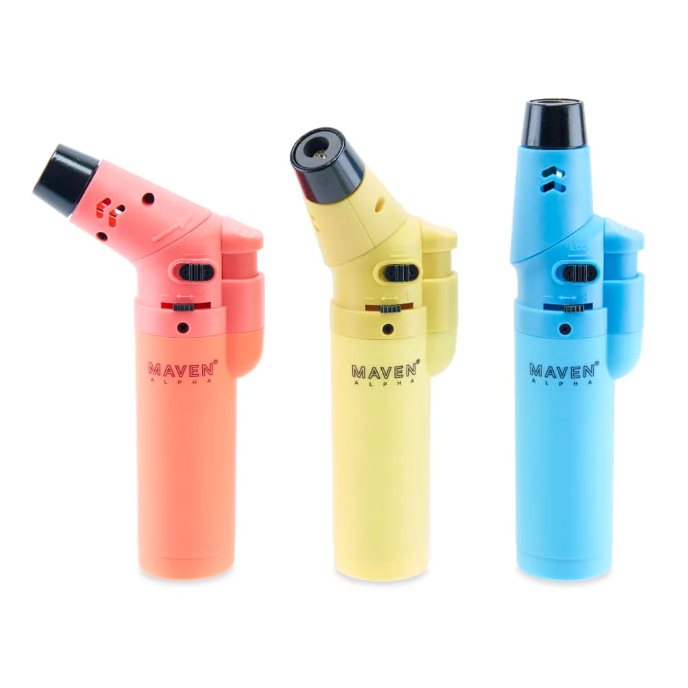 Photograph of product: Maven Torch Alpha Butane Torch Lighter - Assorted Neon (1ct)