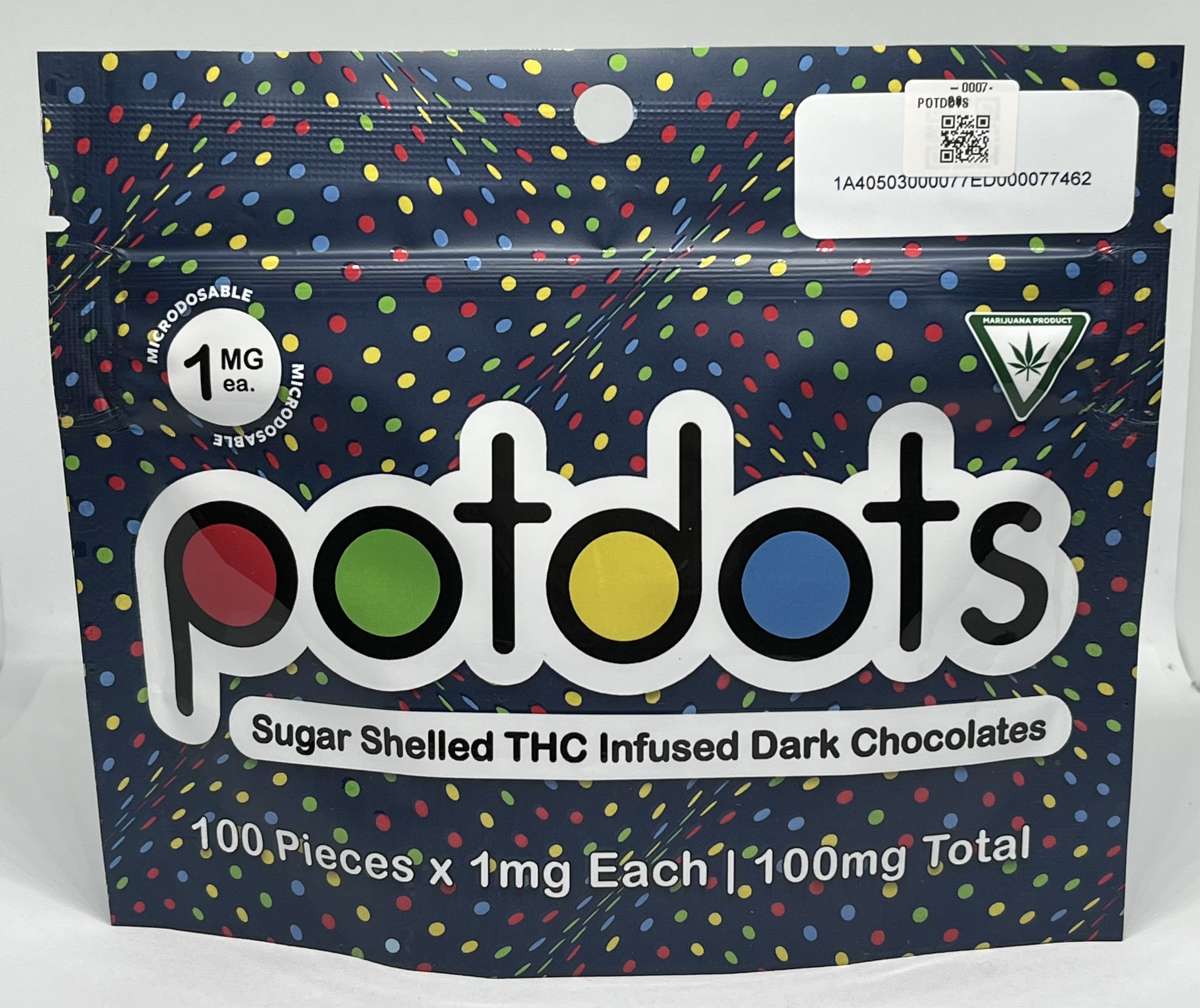 Photograph of product: Potdots (100ct) |  100mg Microdose Single Dark Chocolate | Dream