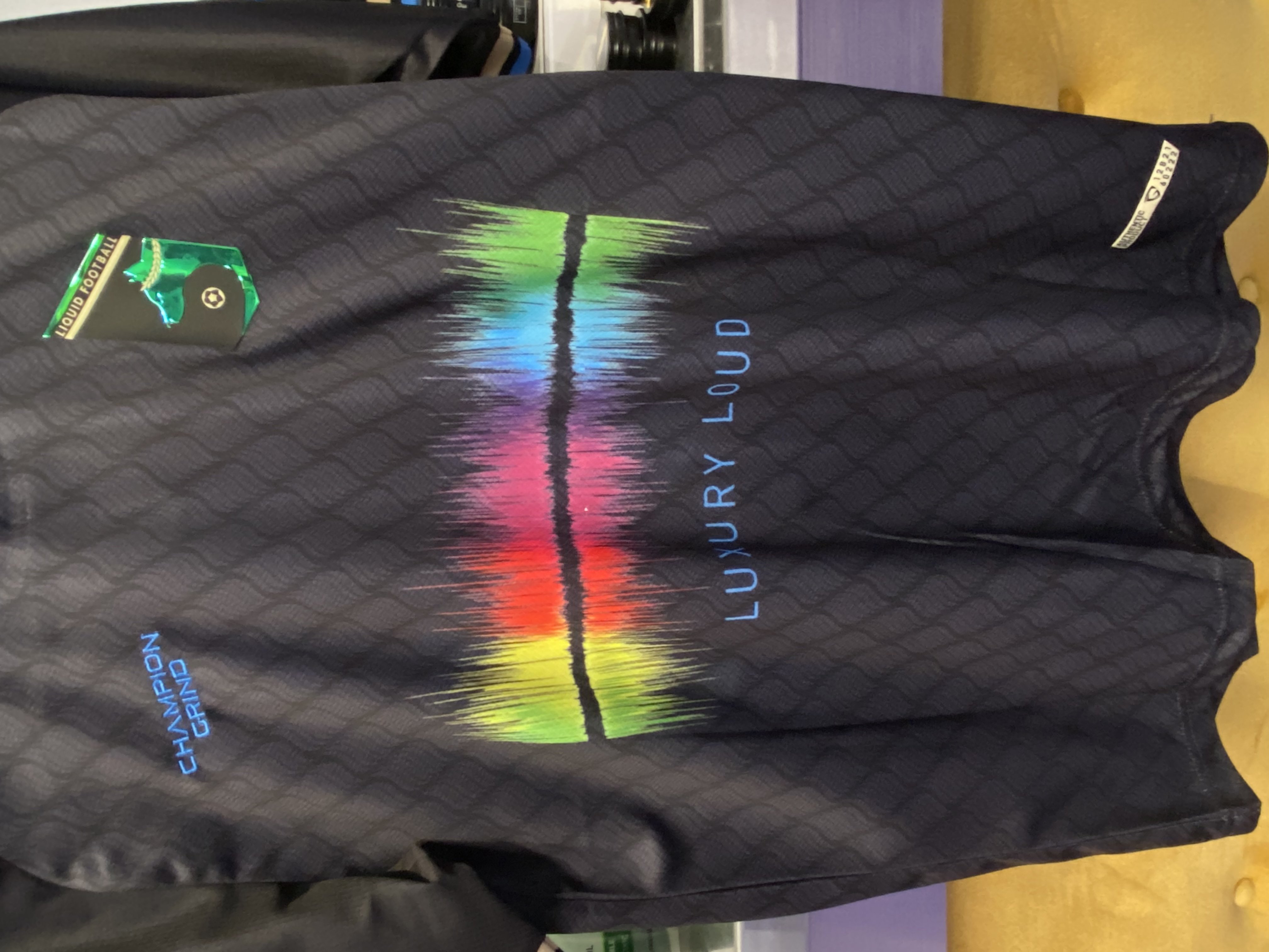 Photograph of product: NEW Liquid football Soccer Jersey