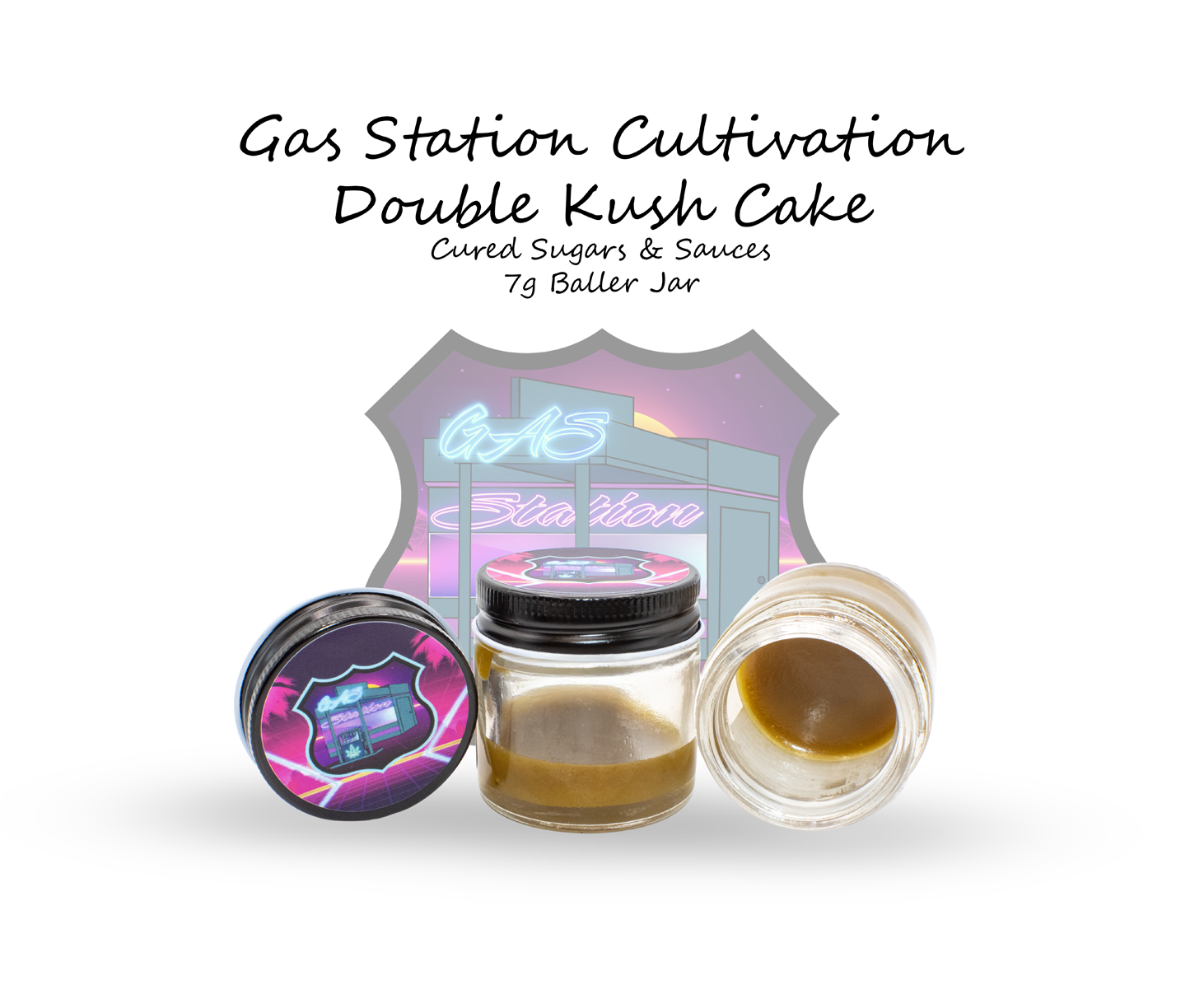 Photograph of product: Double Kush Cake | 7g Cured Sugars & Sauce (Tier 4)